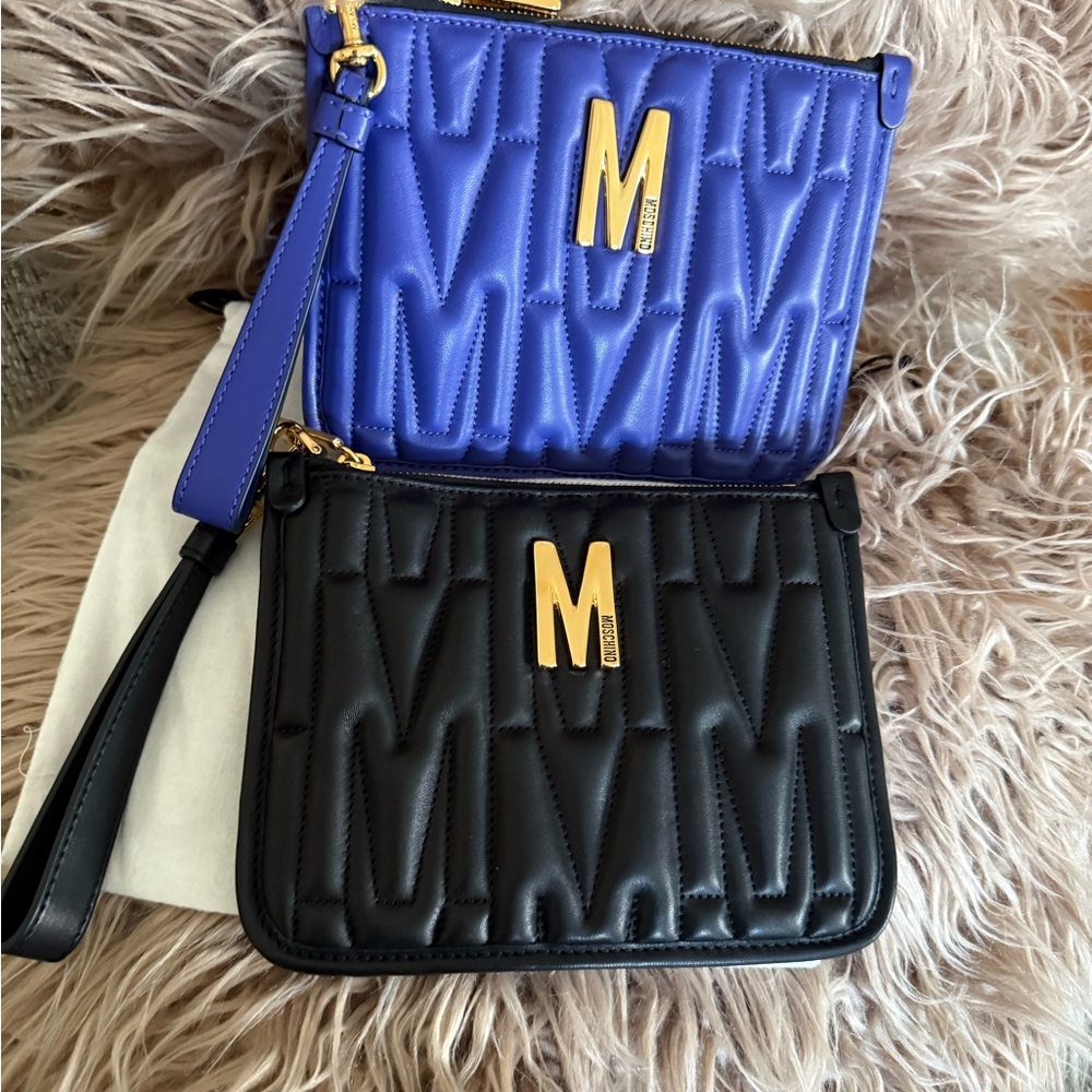 Moschino Blue and Black Quilted Women's Bag